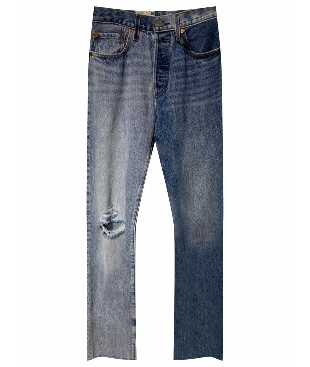 LEVI'S Голубые хлопковые прямые джинсы, фото 1