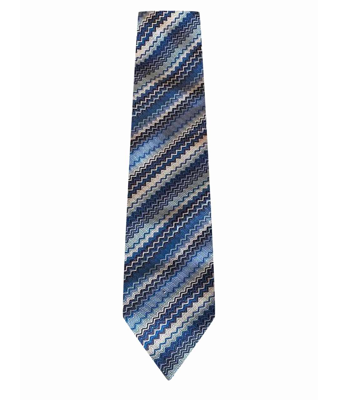 MISSONI Голубой шелковый галстук, фото 1