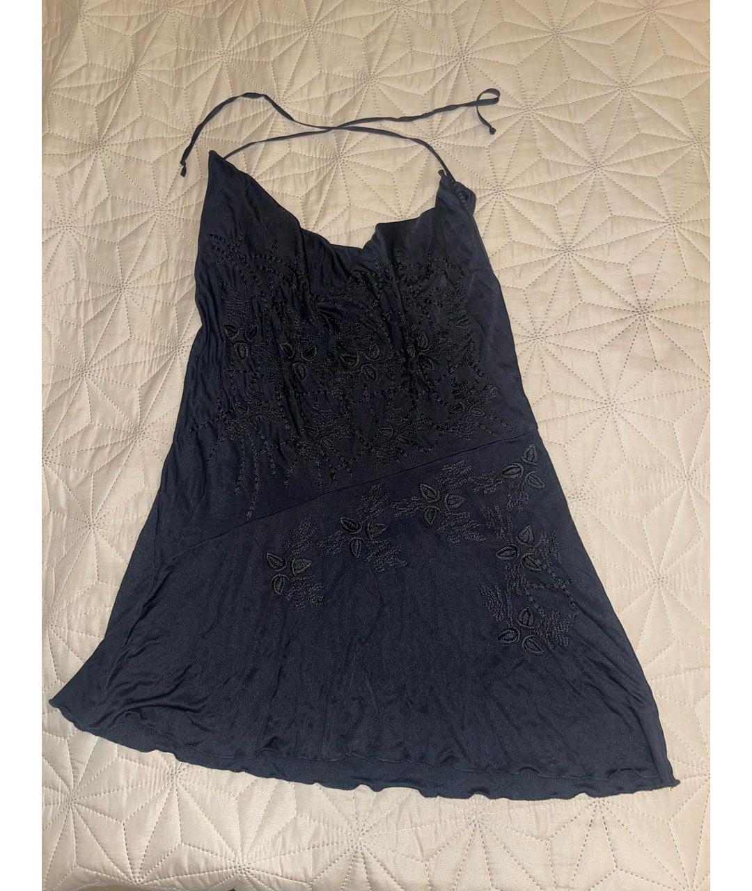 RALPH LAUREN Черное шелковое коктейльное платье, фото 2