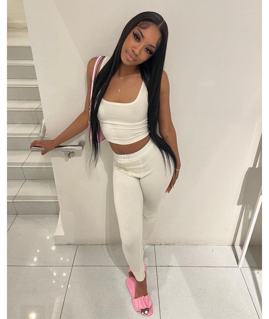 SKIMS Бежевый хлопко-эластановый спортивные костюмы, фото 5