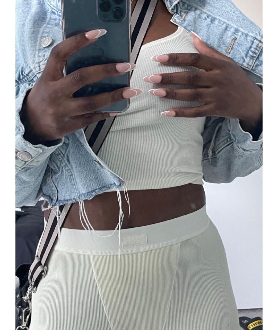 SKIMS Бежевый хлопко-эластановый спортивные костюмы, фото 6