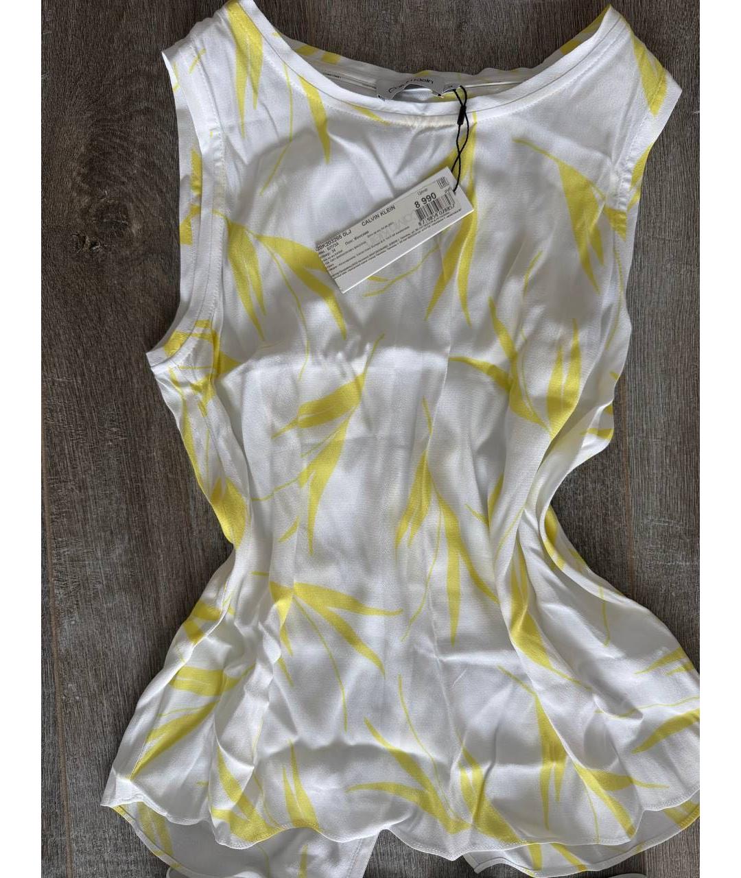 CALVIN KLEIN Желтый вискозный костюм с юбками, фото 3