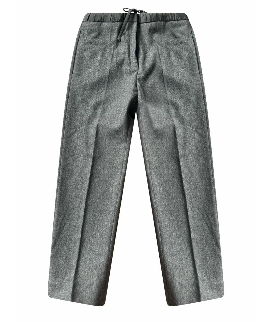 JIL SANDER Серые шерстяные брюки узкие, фото 1