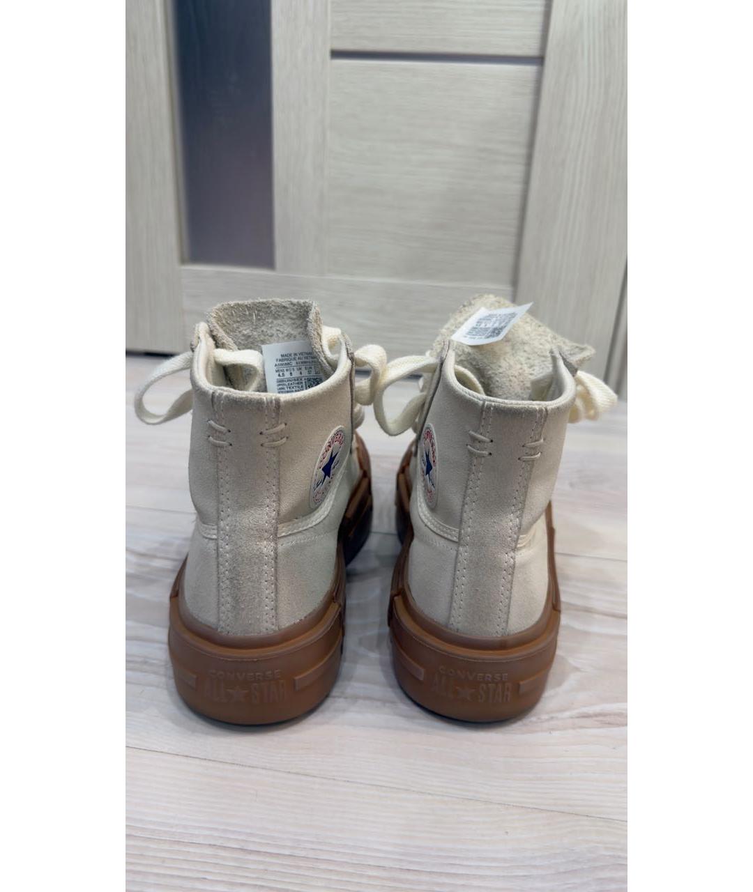 CONVERSE Бежевые замшевые кеды, фото 4