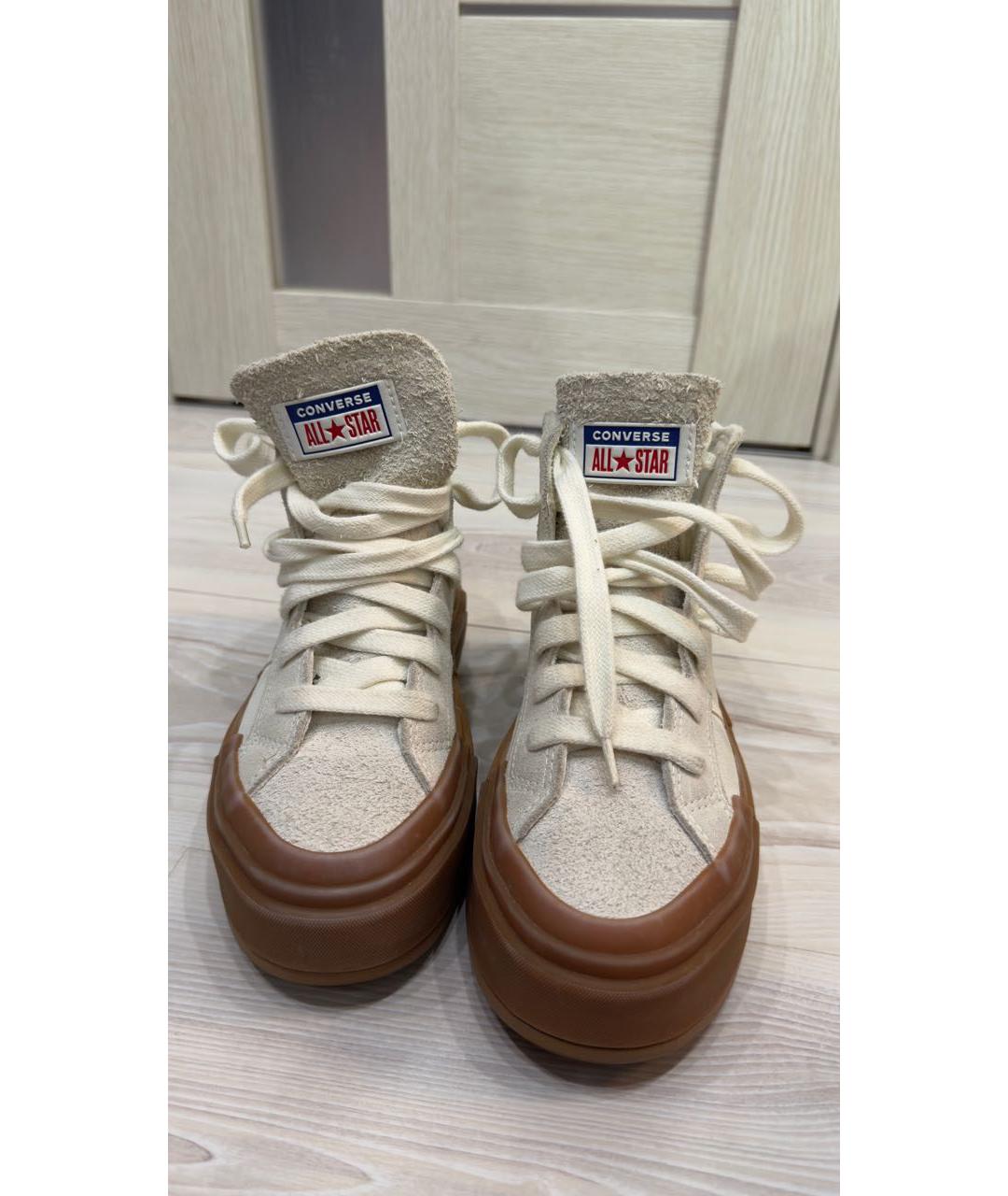 CONVERSE Бежевые замшевые кеды, фото 2