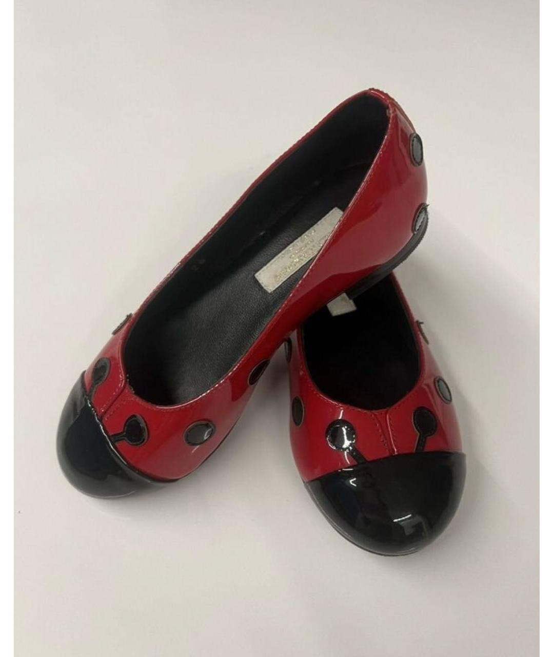 DOLCE&GABBANA Красные балетки и туфли из лакированной кожи, фото 7
