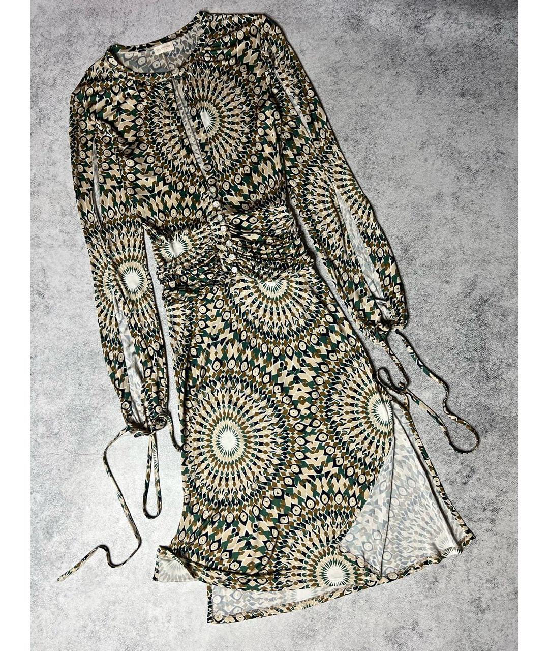 VALENTINO Мульти вискозное коктейльное платье, фото 3