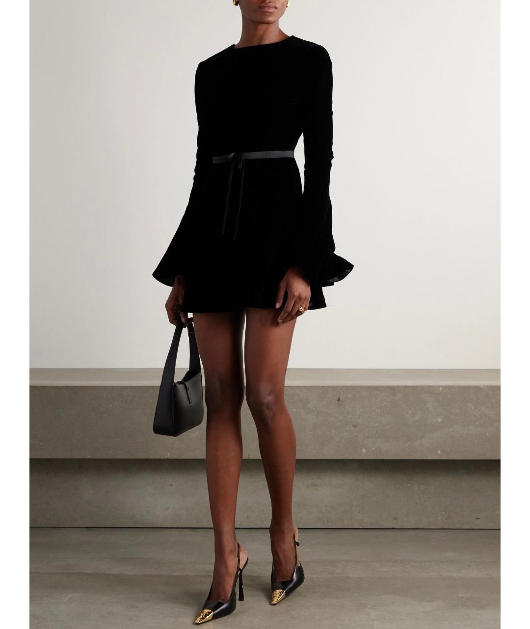 SAINT LAURENT Черное коктейльное платье, фото 4