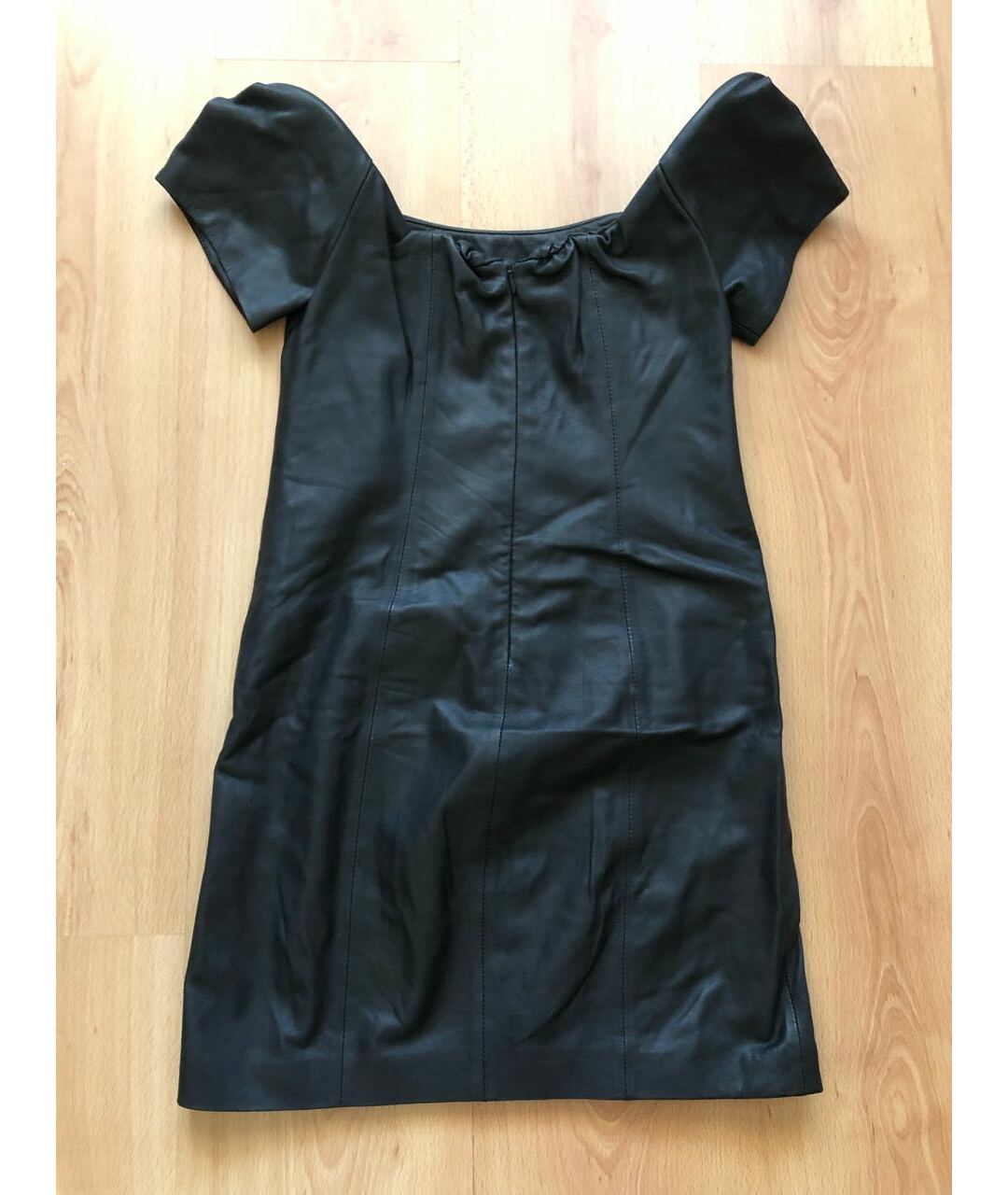 KOVA&T Черное кожаное повседневное платье, фото 2