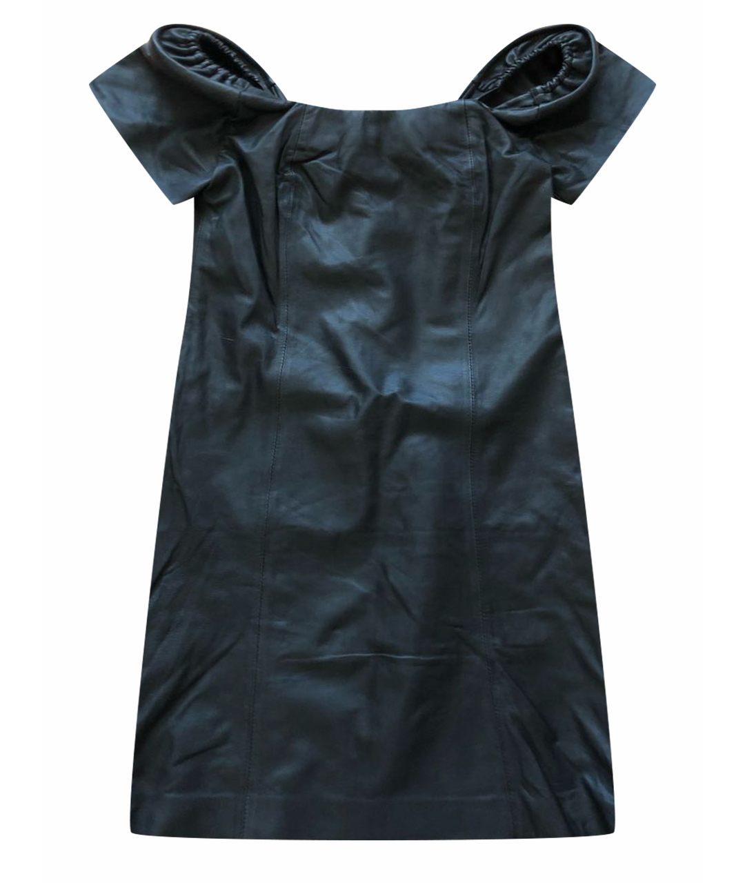 KOVA&T Черное кожаное повседневное платье, фото 1