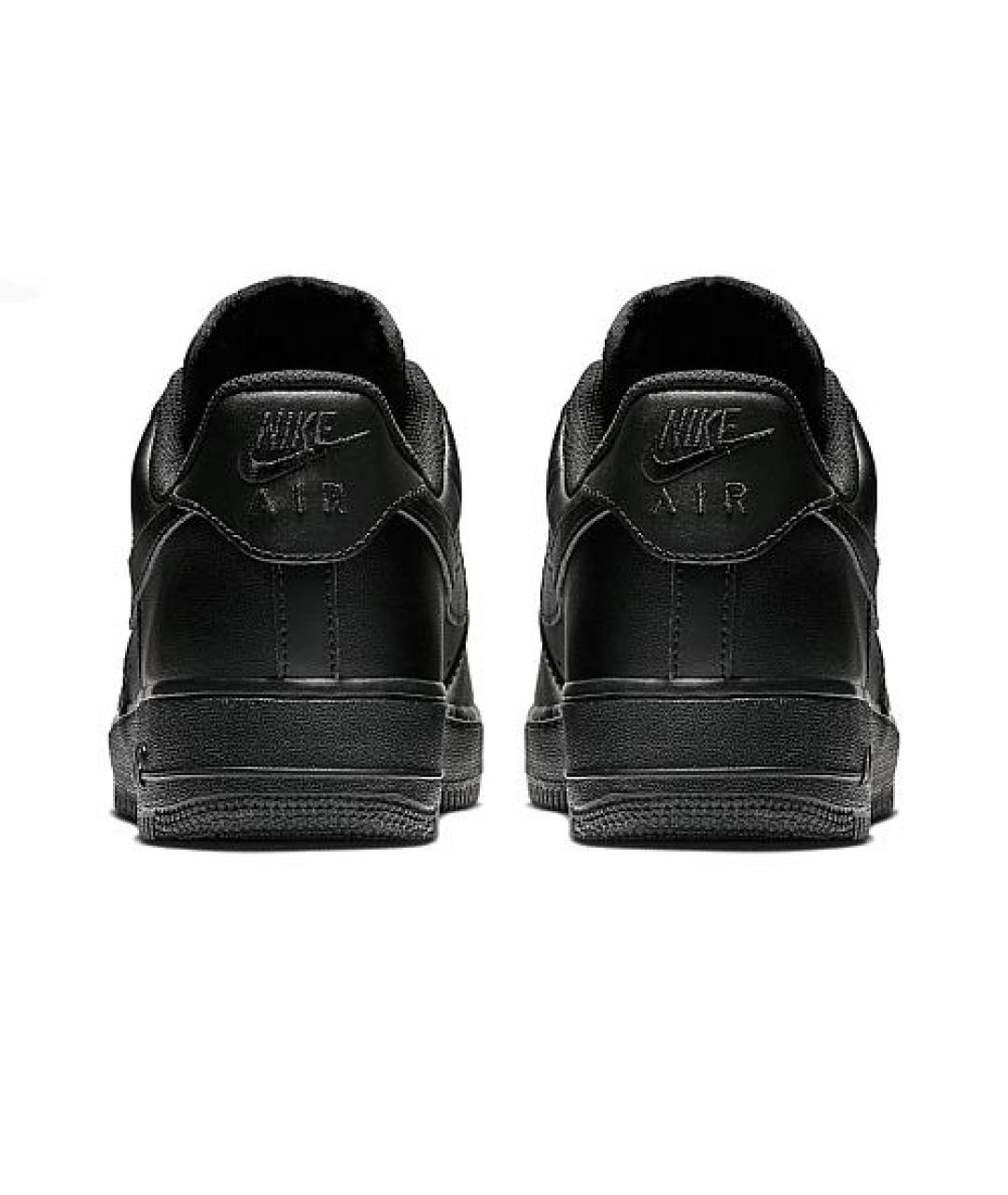 NIKE Черные кожаные низкие кроссовки / кеды, фото 5