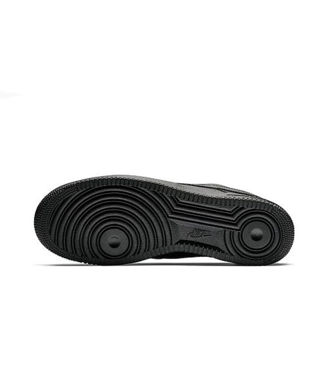 NIKE Черные кожаные низкие кроссовки / кеды, фото 6