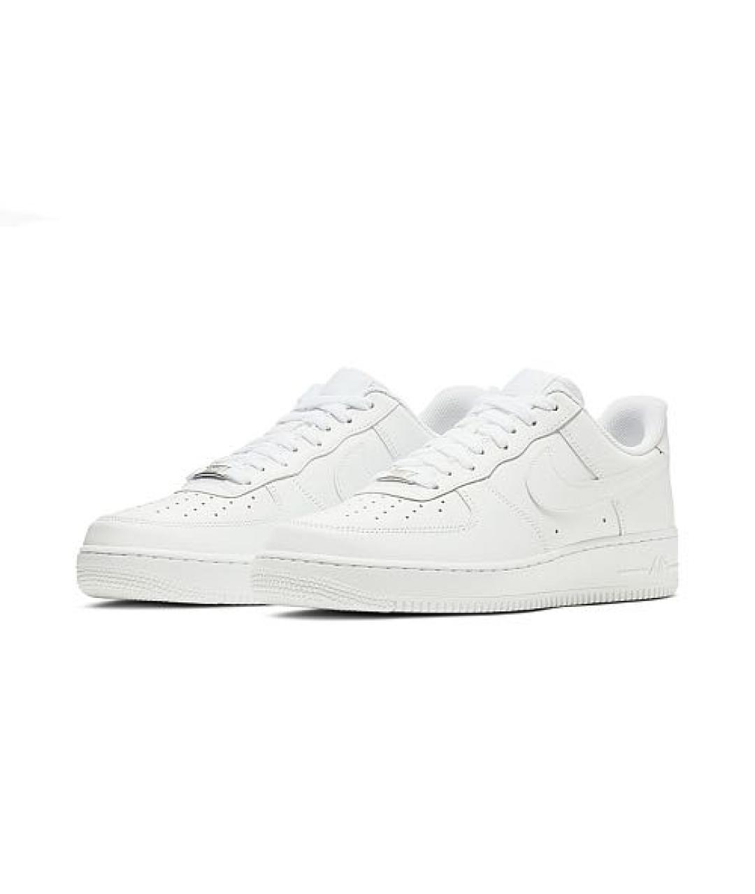 NIKE Белые кожаные низкие кроссовки / кеды, фото 2