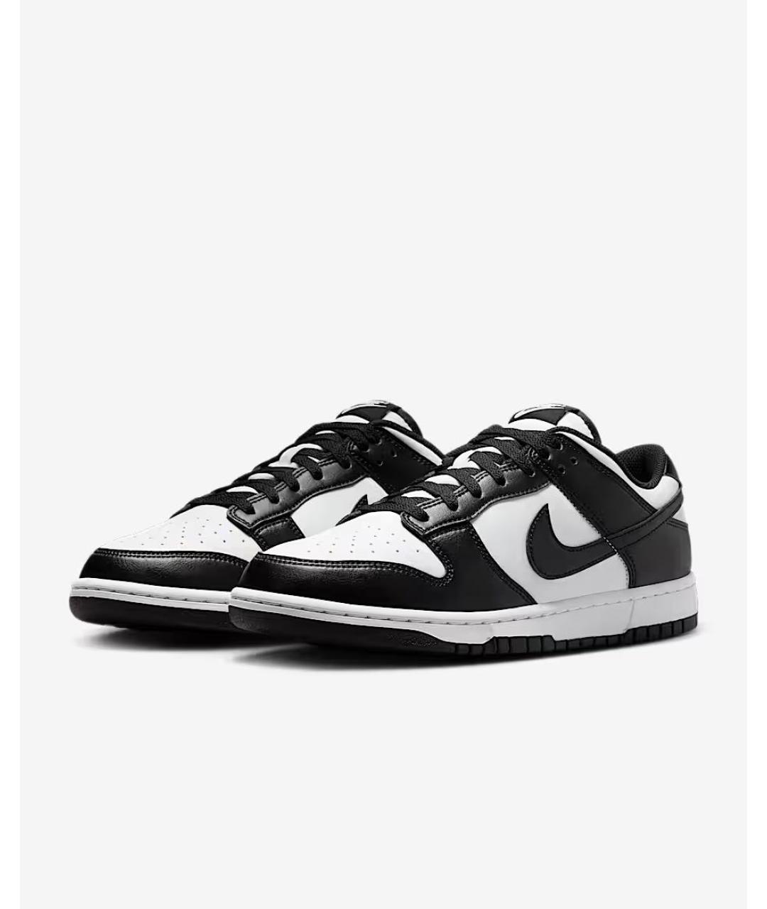 NIKE Черные кожаные низкие кроссовки / кеды, фото 2