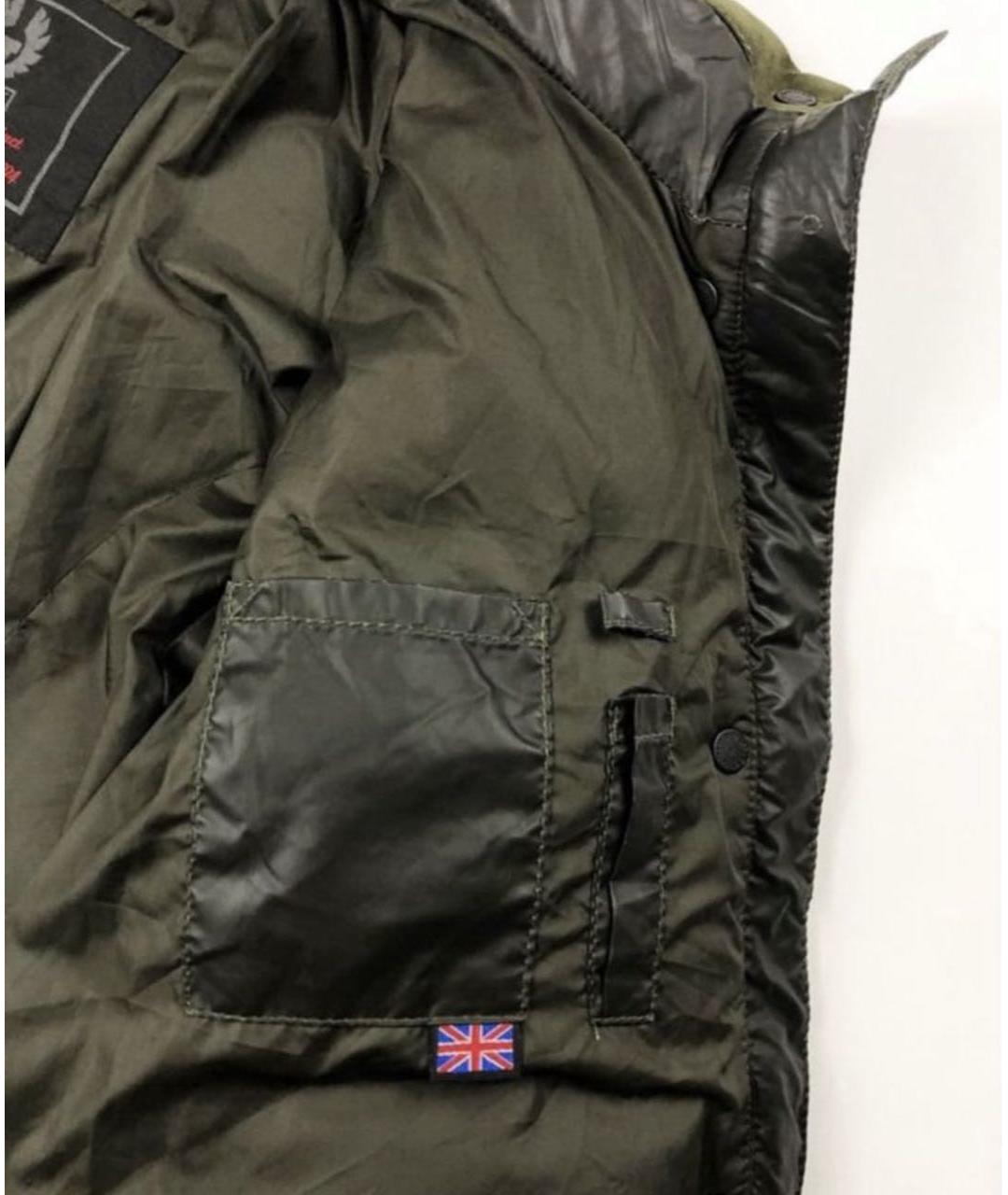 MONCLER Зеленый полиуретановый пуховик, фото 4
