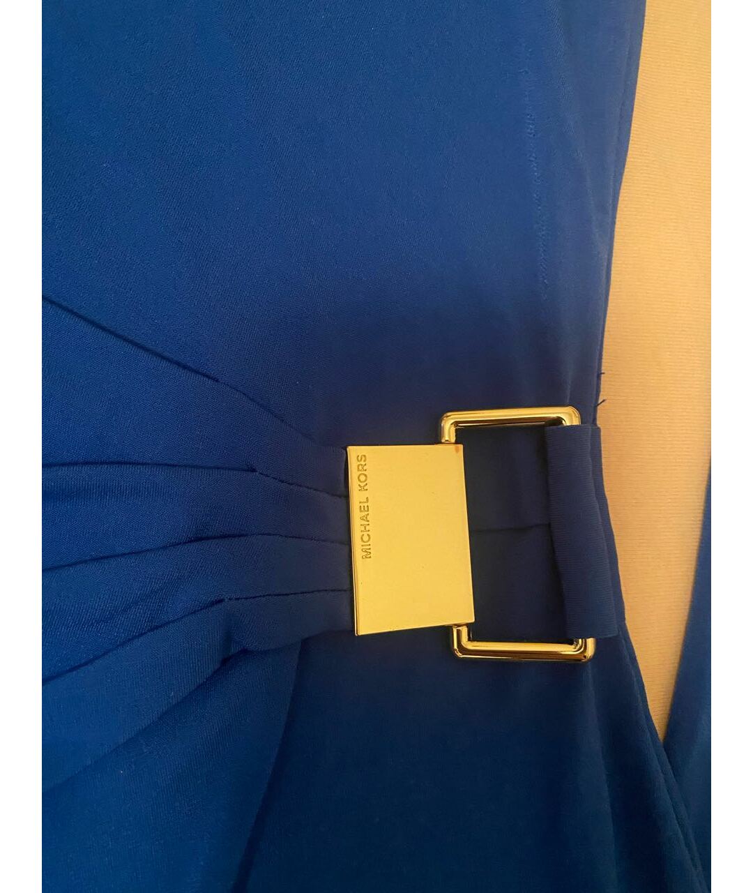 MICHAEL MICHAEL KORS Синее полиэстеровое платье, фото 4