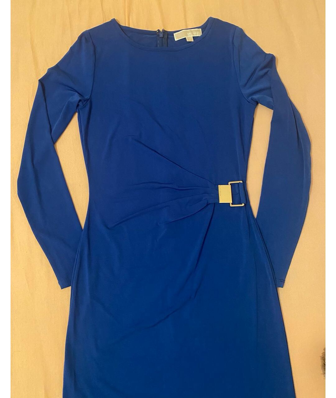 MICHAEL MICHAEL KORS Синее полиэстеровое платье, фото 5