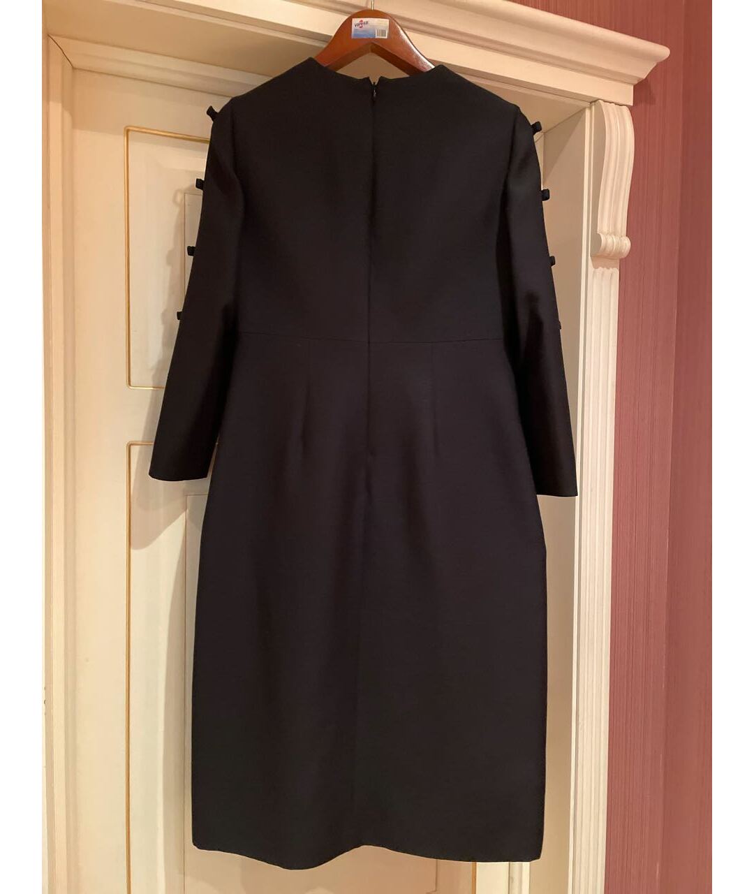 VALENTINO Черное шерстяное вечернее платье, фото 2