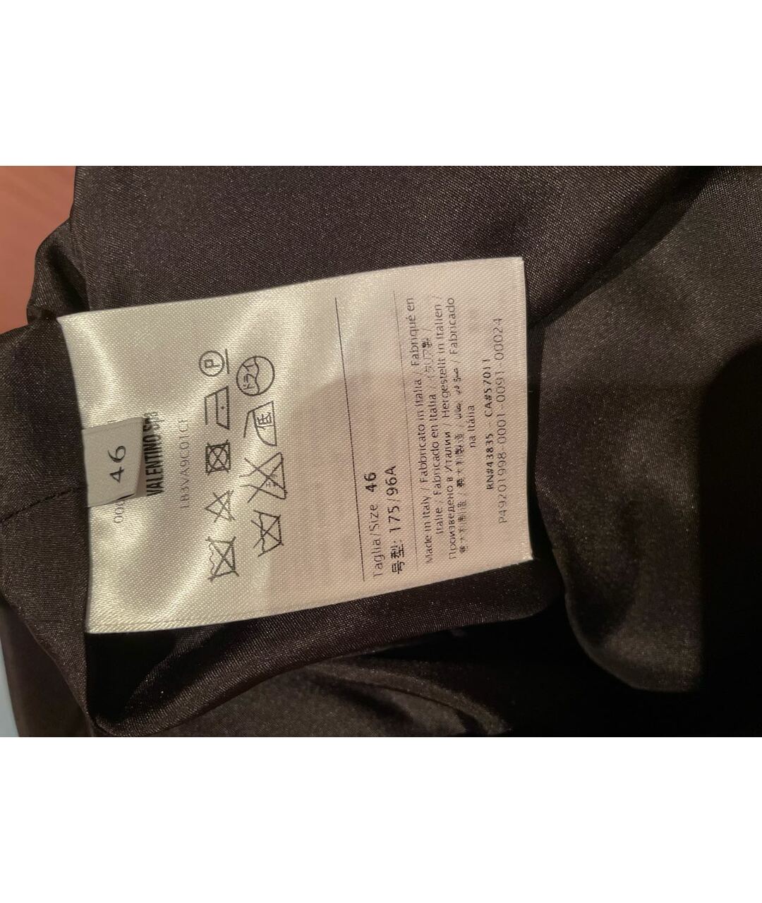 VALENTINO Черное шерстяное вечернее платье, фото 6