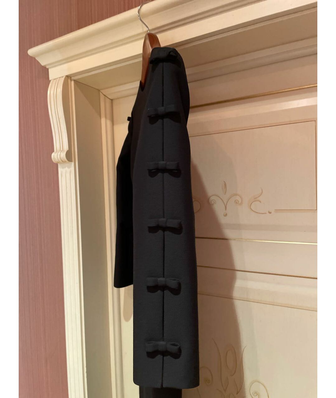 VALENTINO Черное шерстяное вечернее платье, фото 3