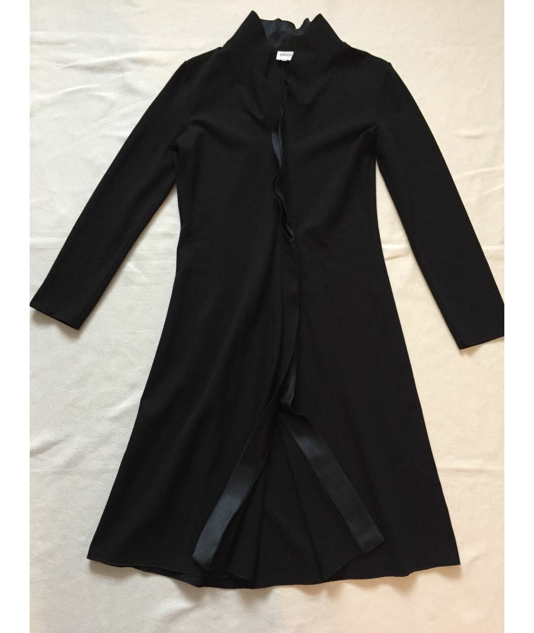 ARMANI COLLEZIONI Черное вискозное повседневное платье, фото 7
