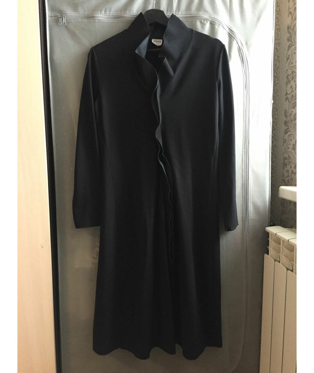 ARMANI COLLEZIONI Черное вискозное повседневное платье, фото 2