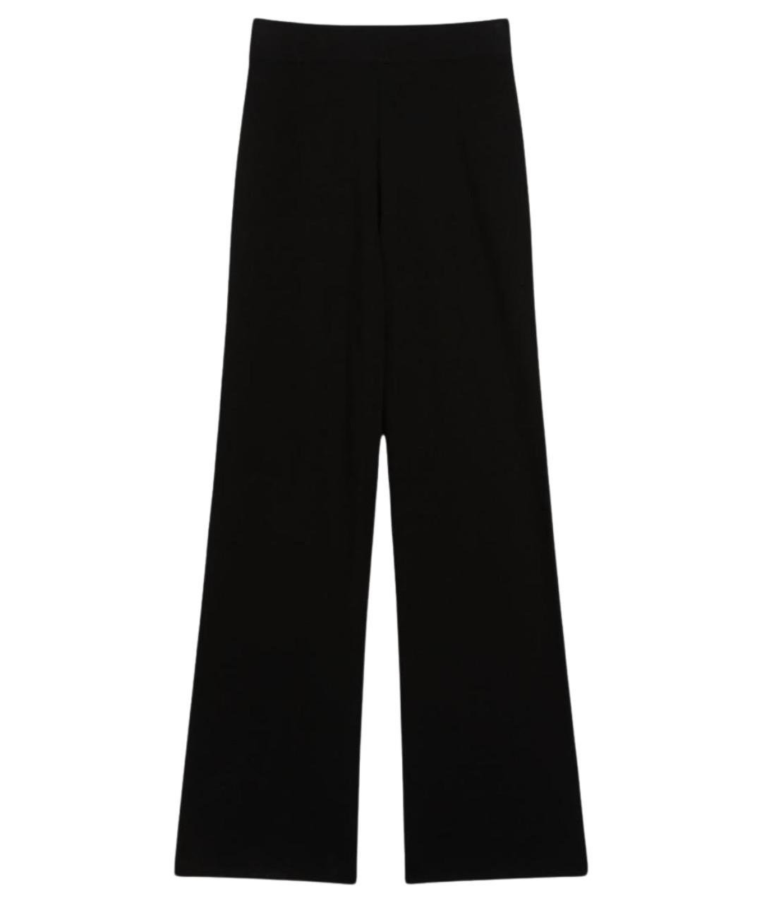 MAX MARA STUDIO Черные вискозные прямые брюки, фото 1