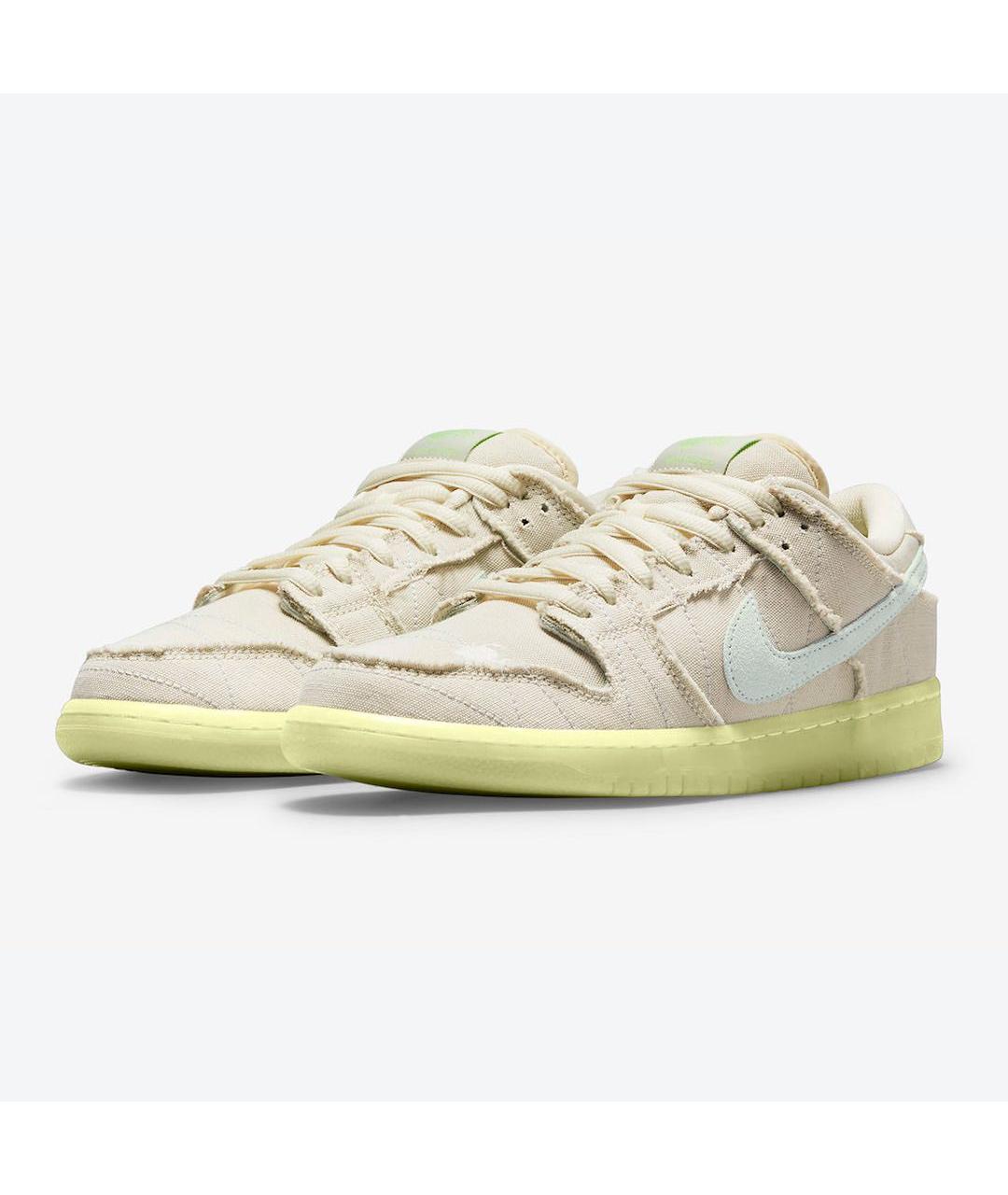 NIKE Бежевые текстильные низкие кроссовки / кеды, фото 2