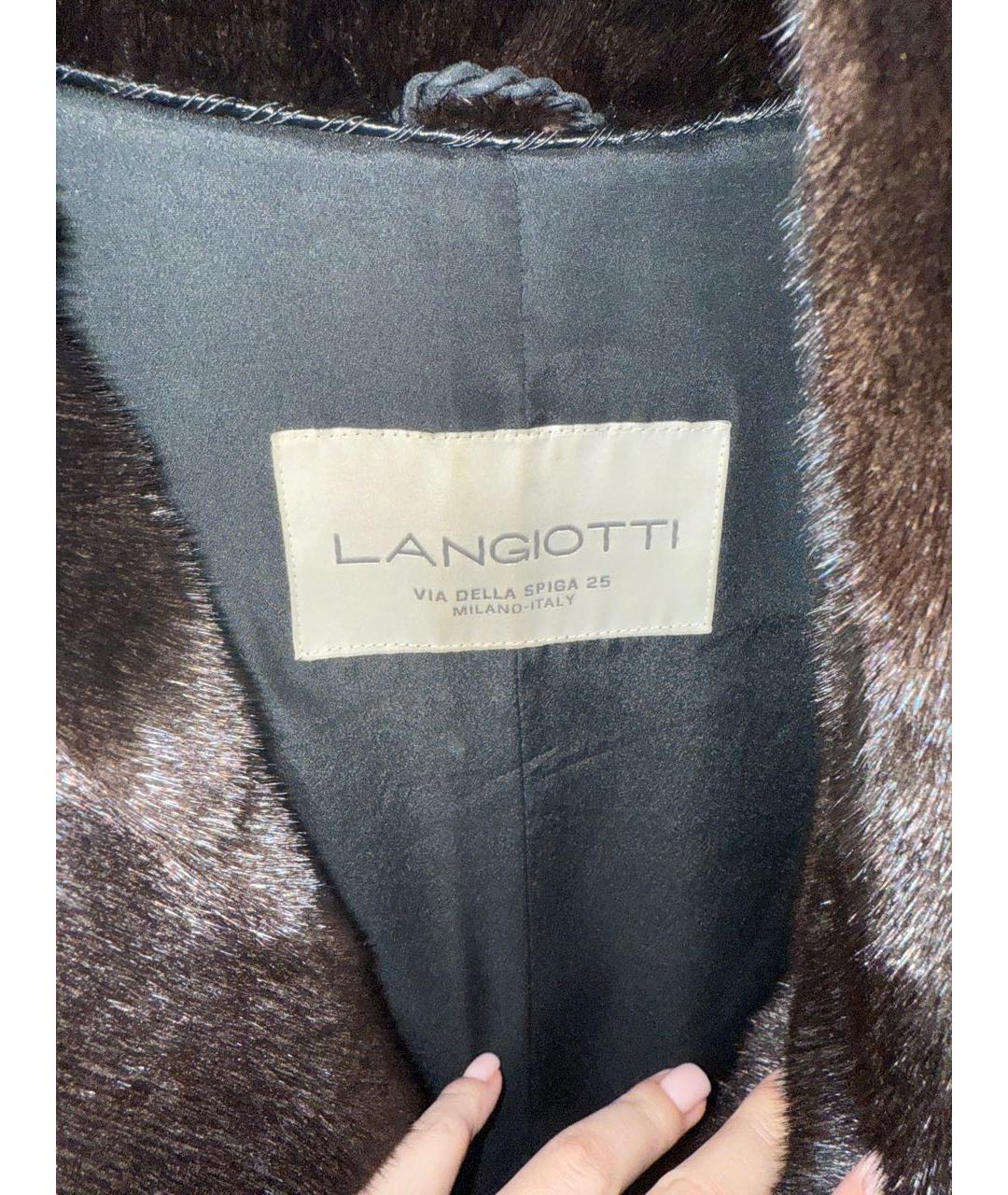 LANGIOTTI Коричневая меховая шуба, фото 3