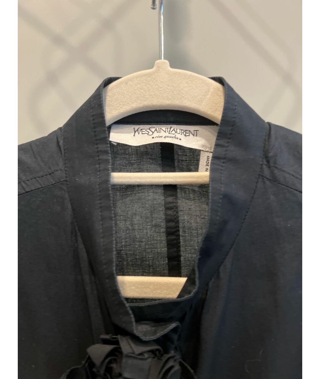 SAINT LAURENT Черная хлопковая рубашка, фото 3