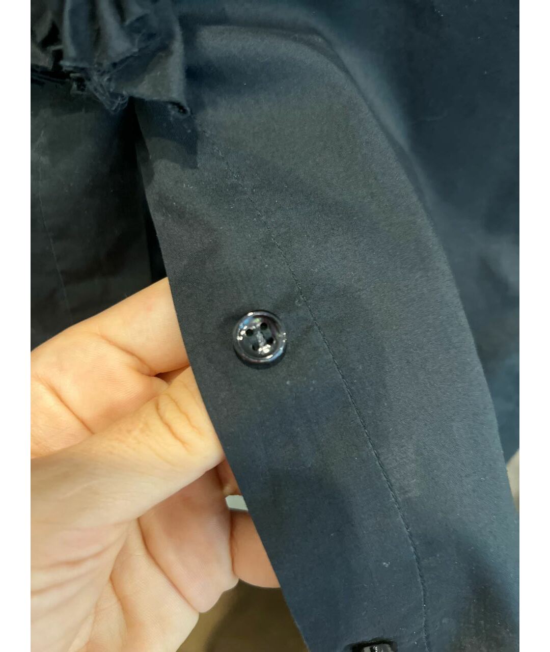 SAINT LAURENT Черная хлопковая рубашка, фото 6