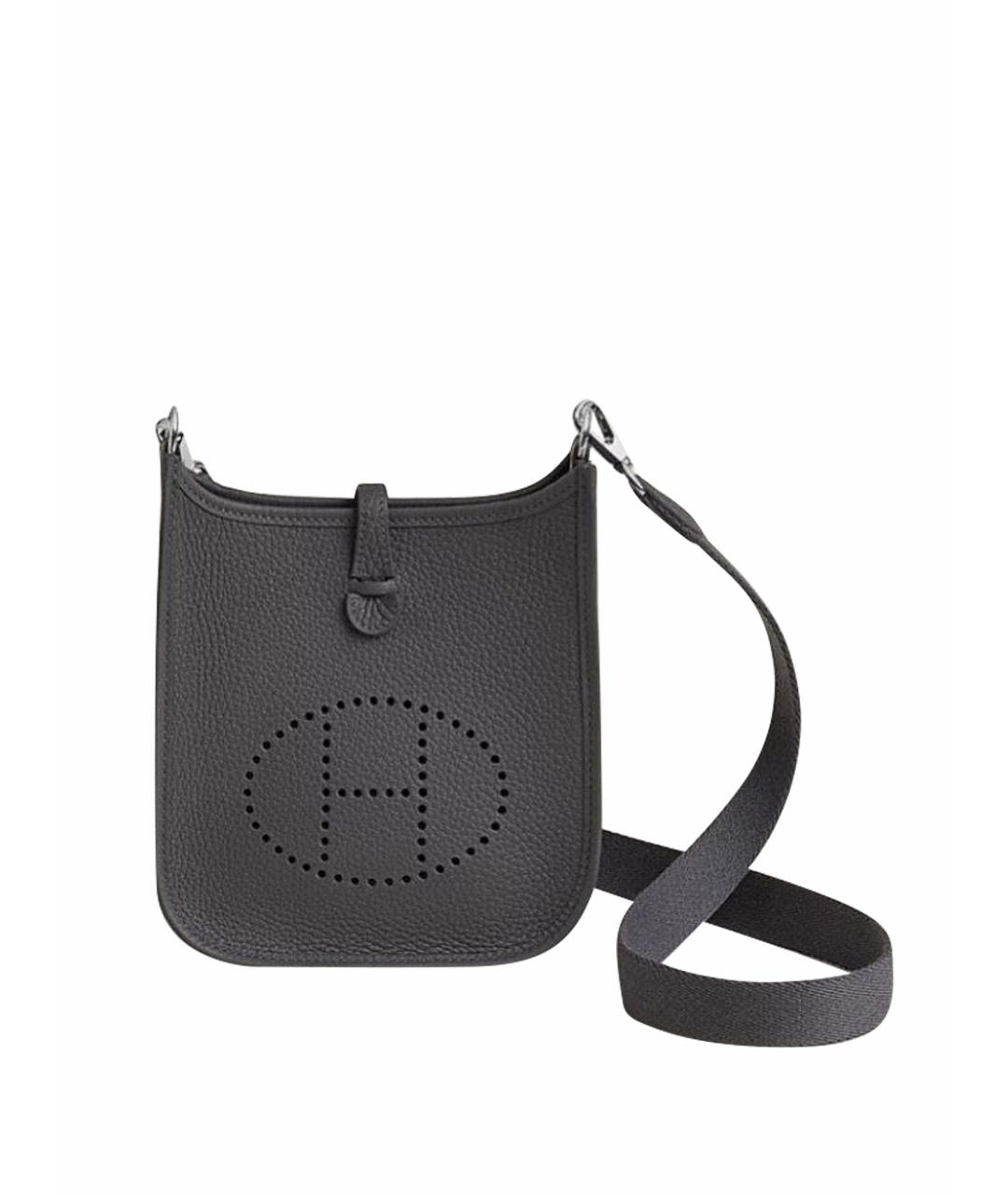 HERMES Серая кожаная сумка через плечо, фото 1