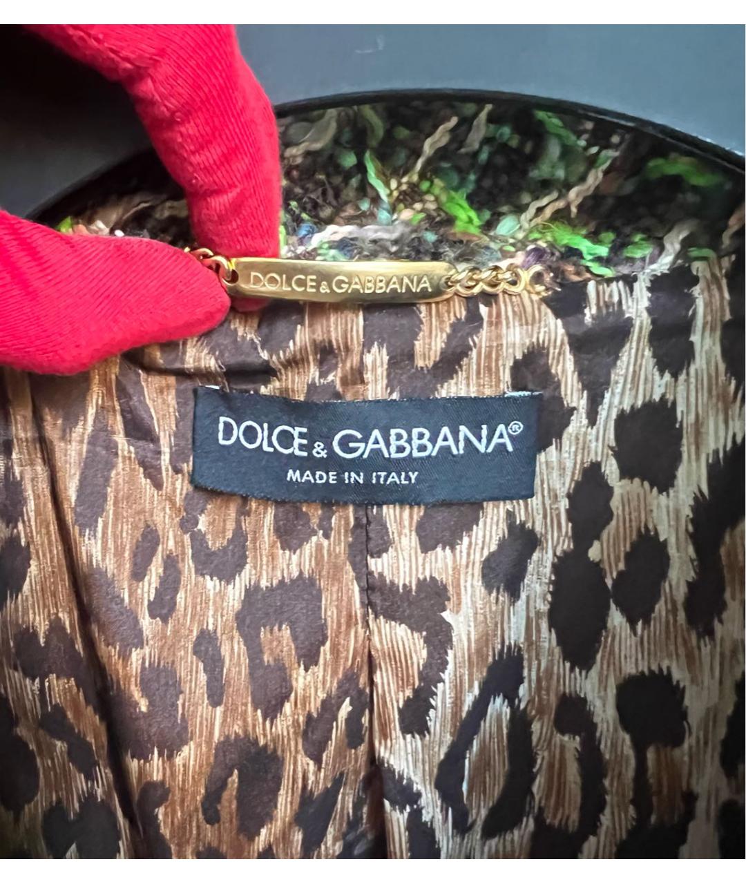 DOLCE&GABBANA Мульти твидовое пальто, фото 6