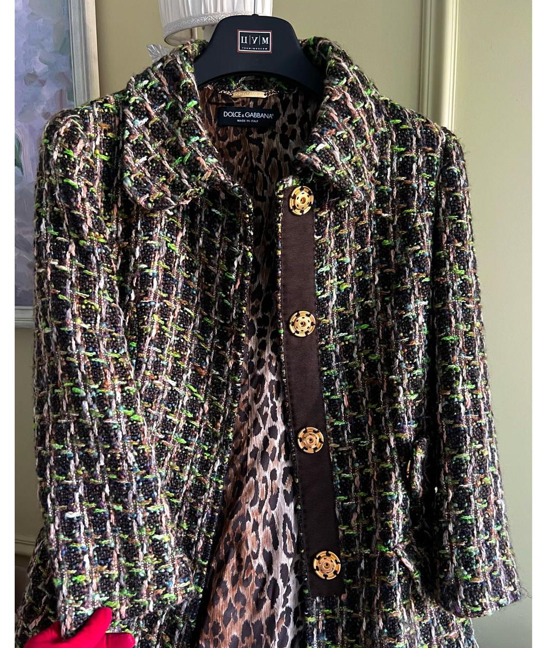 DOLCE&GABBANA Мульти твидовое пальто, фото 4