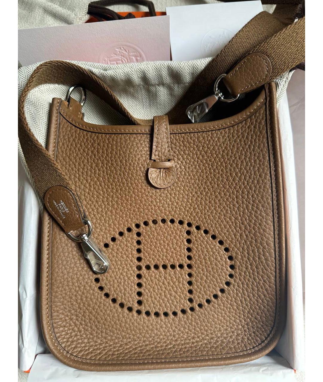 HERMES Коричневая кожаная сумка через плечо, фото 2