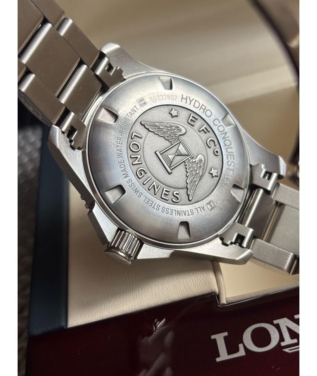 LONGINES Серебряные стальные часы, фото 4