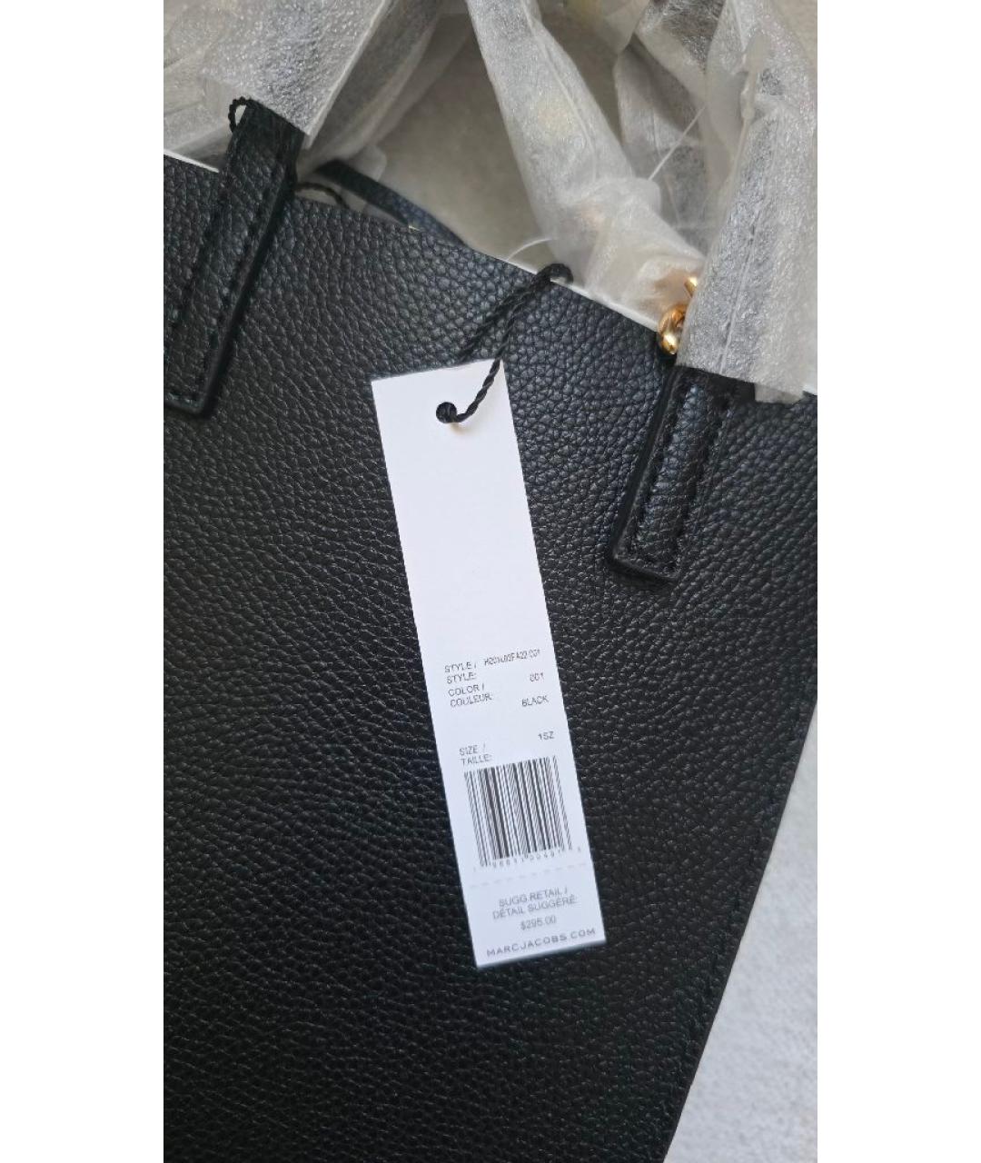 MARC JACOBS Черная кожаная сумка тоут, фото 8