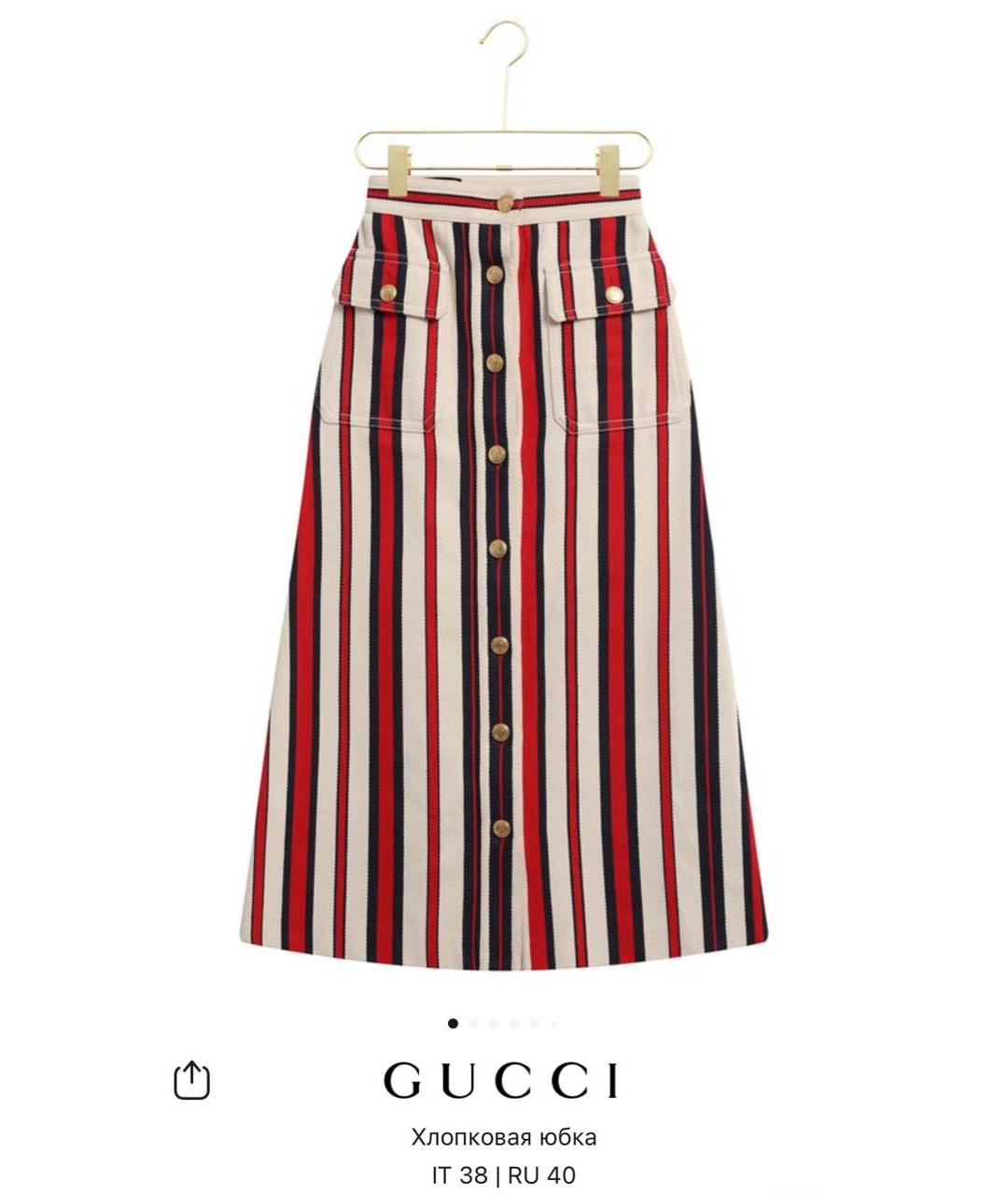 GUCCI Мульти деним юбка макси, фото 2