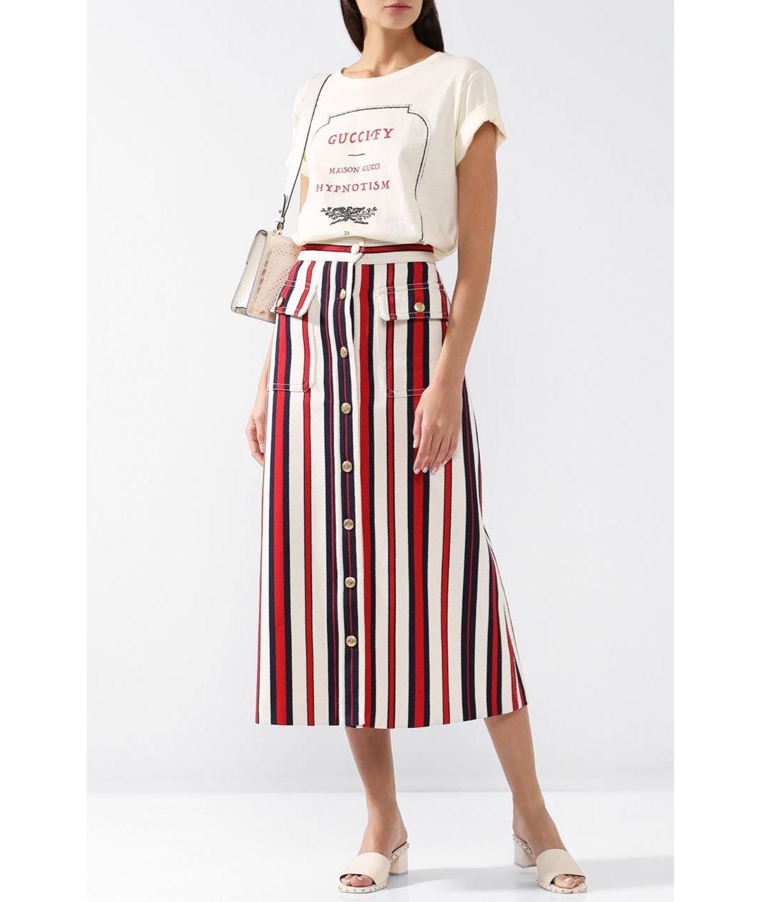 GUCCI Мульти деним юбка макси, фото 5