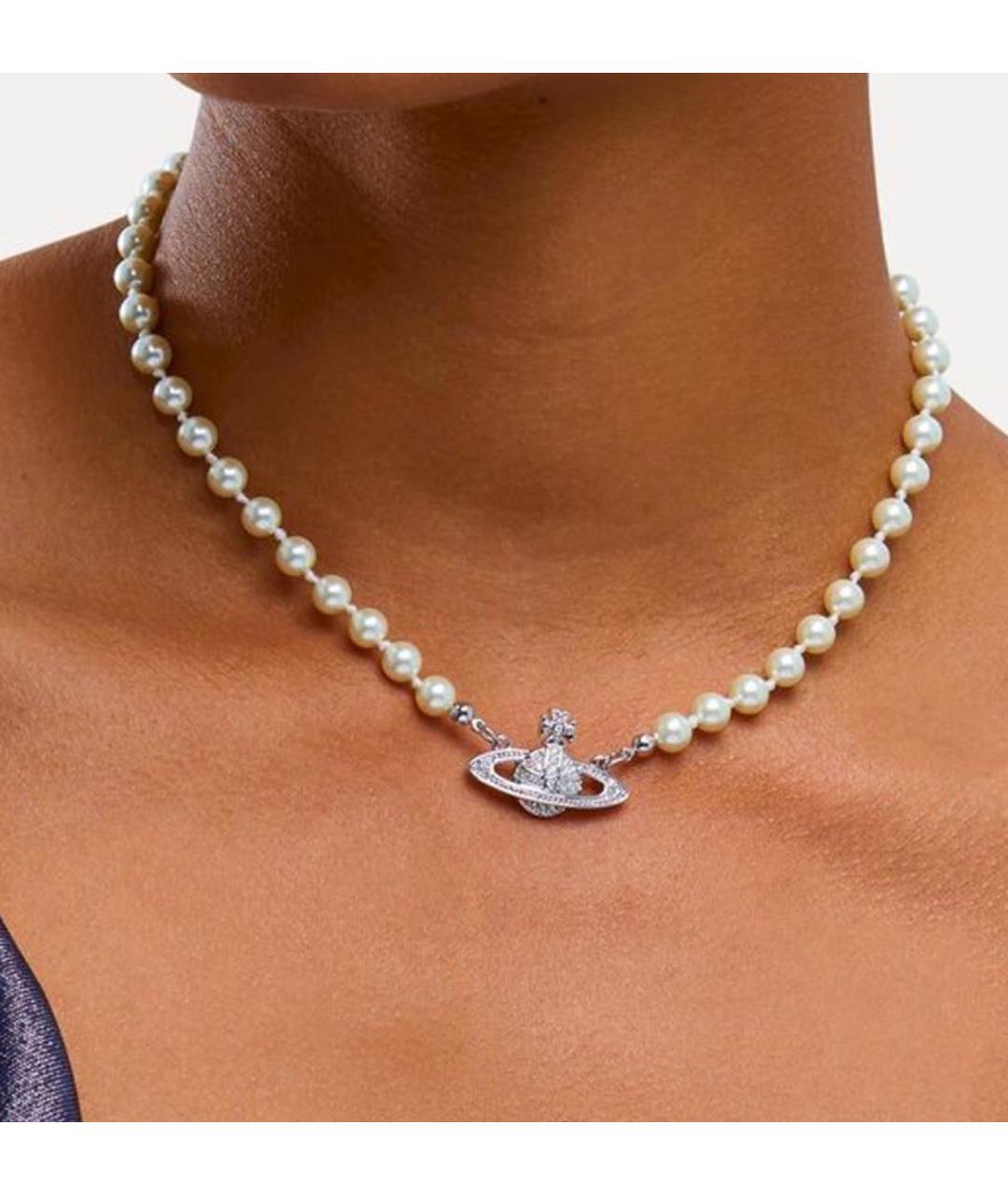 VIVIENNE WESTWOOD Серебряное жемчужное колье, фото 3