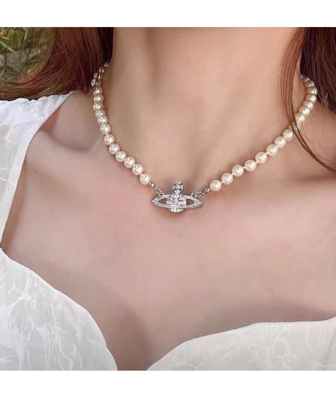 VIVIENNE WESTWOOD Серебряное жемчужное колье, фото 6