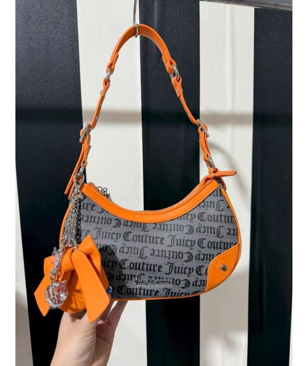 JUICY COUTURE Оранжевая сумка с короткими ручками, фото 4