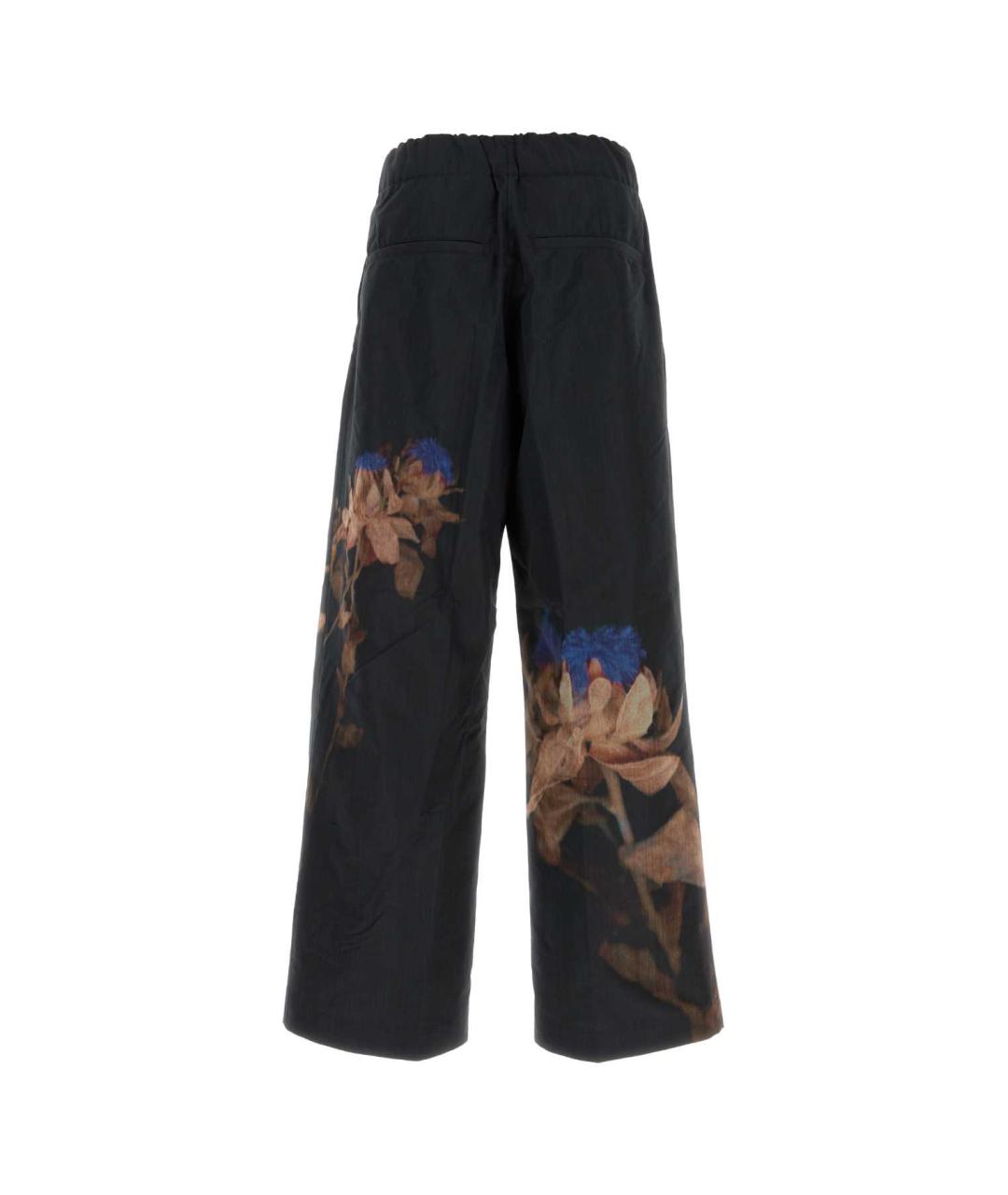 DRIES VAN NOTEN Черные шерстяные повседневные брюки, фото 2