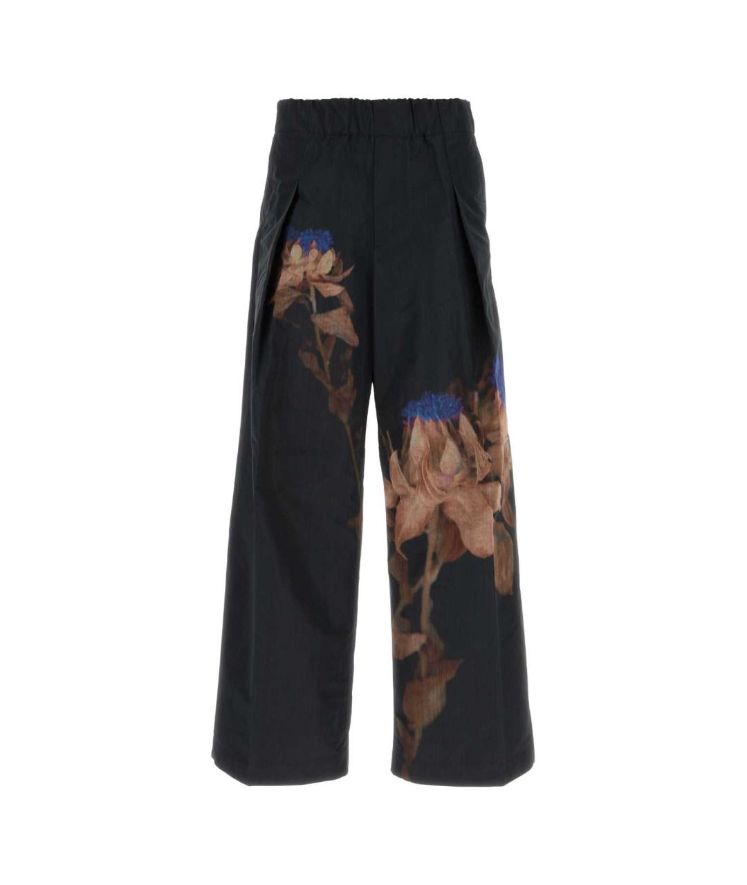 DRIES VAN NOTEN Черные шерстяные повседневные брюки, фото 1