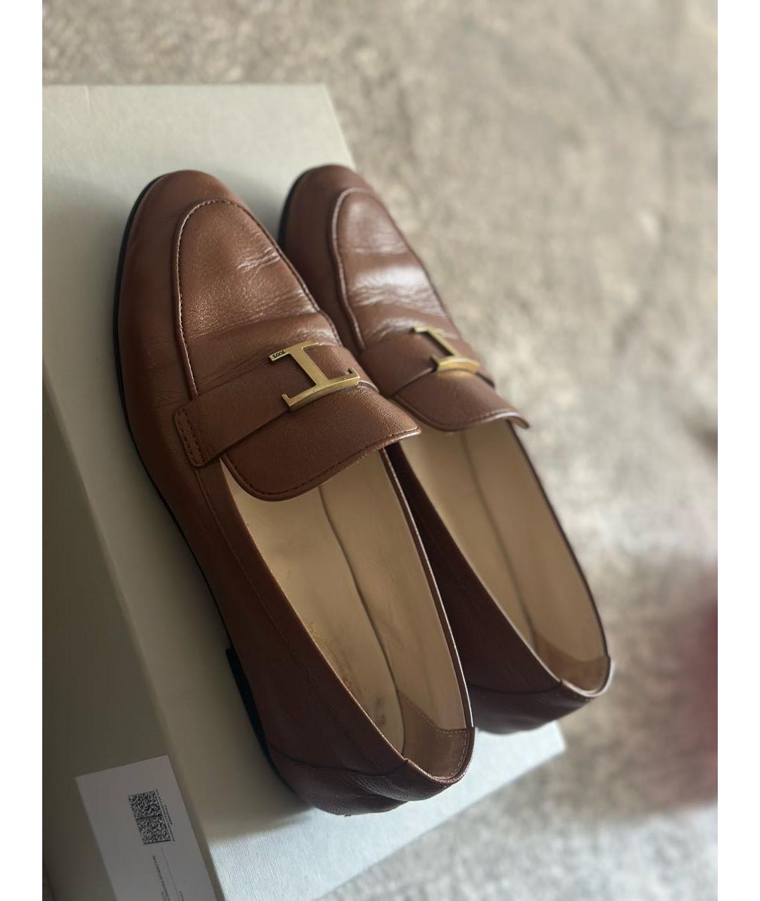 TOD'S Коричневые кожаные лоферы, фото 2