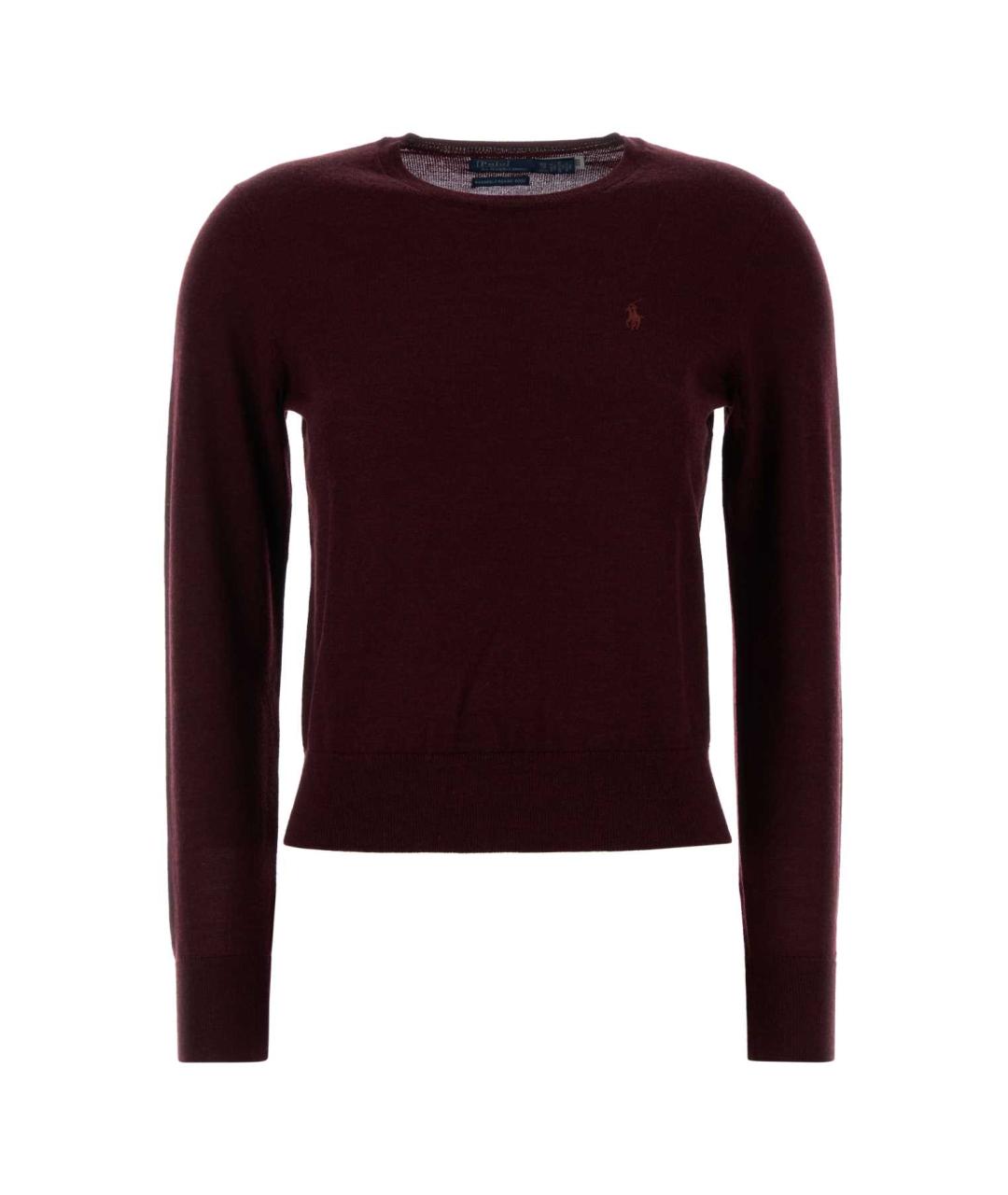 POLO RALPH LAUREN Бордовый шерстяной джемпер / свитер, фото 1