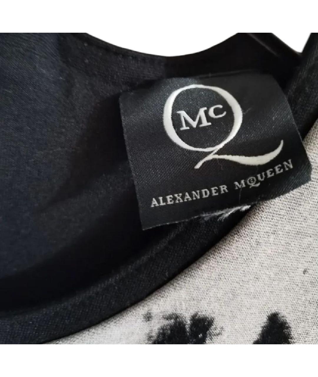 ALEXANDER MCQUEEN Черное вискозное коктейльное платье, фото 3