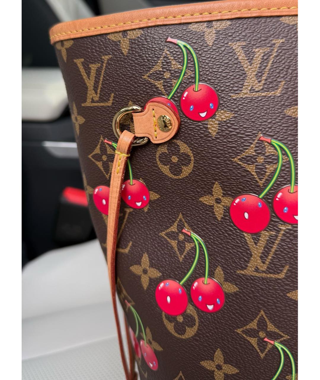 LOUIS VUITTON Коричневая кожаная сумка через плечо, фото 8