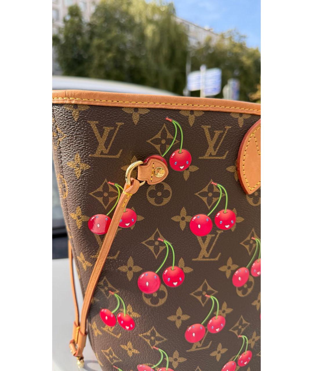 LOUIS VUITTON Коричневая кожаная сумка через плечо, фото 2