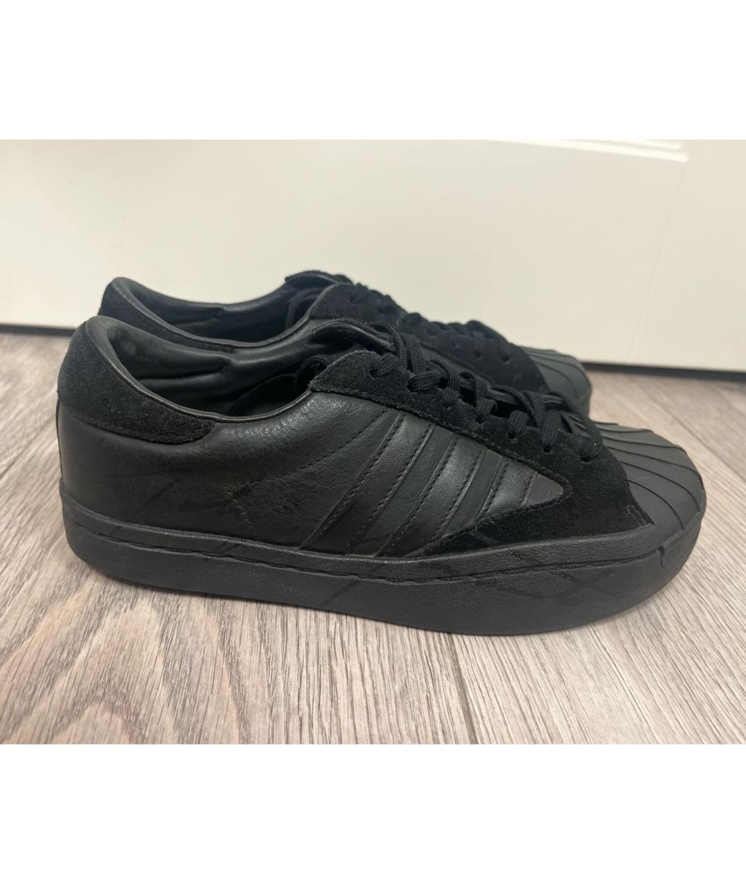 Y-3 Черные кожаные кроссовки, фото 9